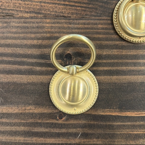 Gold Drawer Ring Pulls (8) - Picture 4 of 6